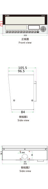 磁性位移测量仪MG-20三视图